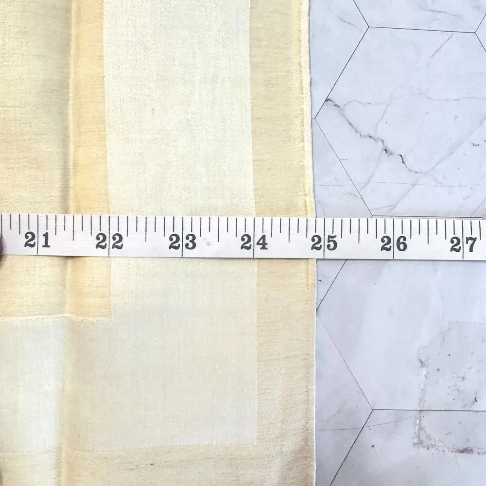 Antique Guest Towels Set 6 Ivory Linen Two Tone Monogram HNJ French 1920s EUC